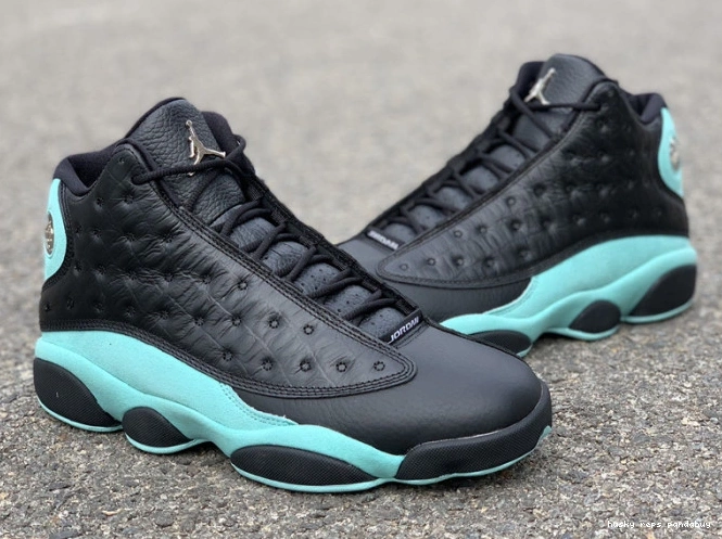 Rep Husky Jordan Island 414571-030 Retro Air Green 13 Black 0708